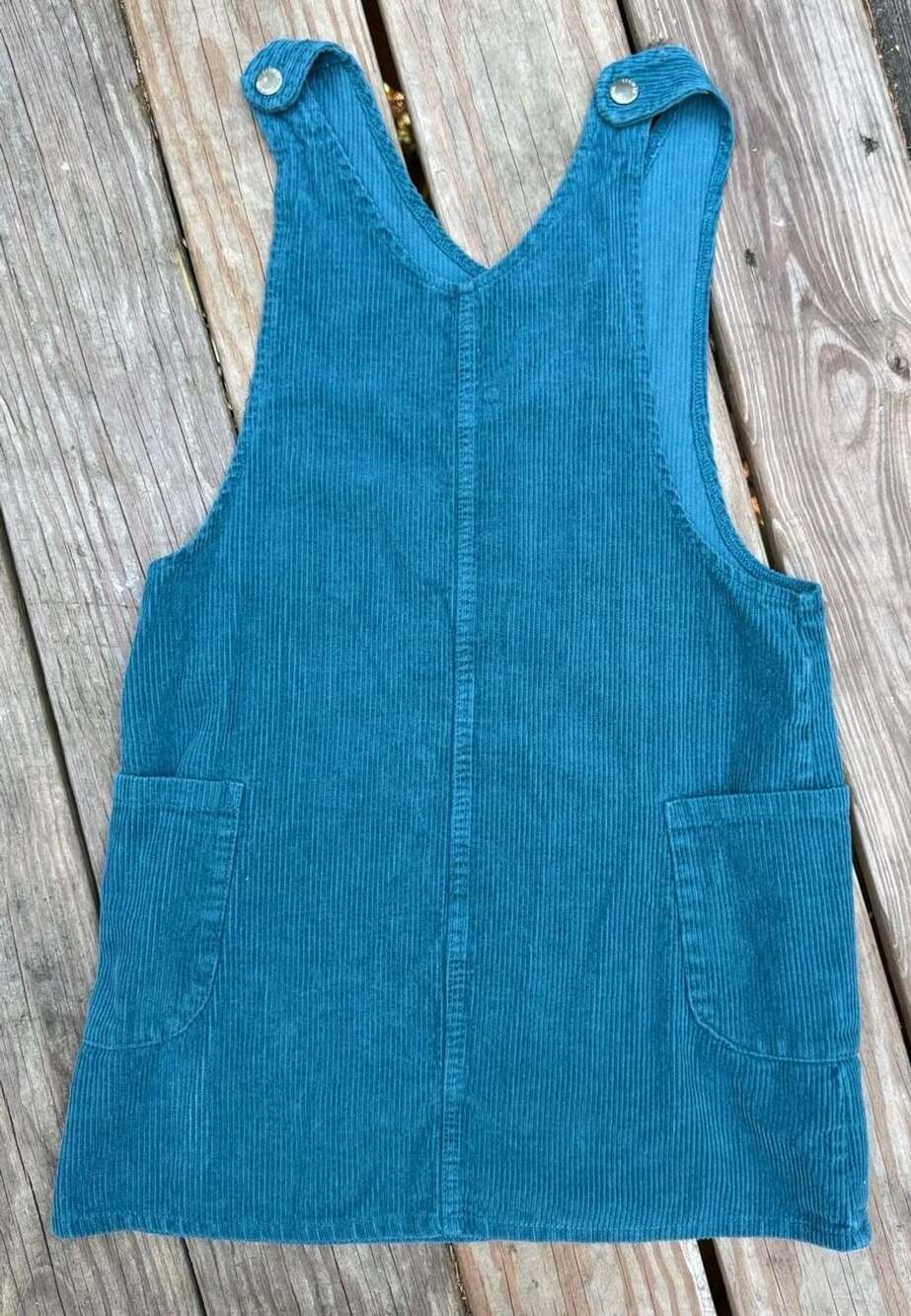 Primark Corduroy Jumper Dress Size 11-12Y Teal Blue
